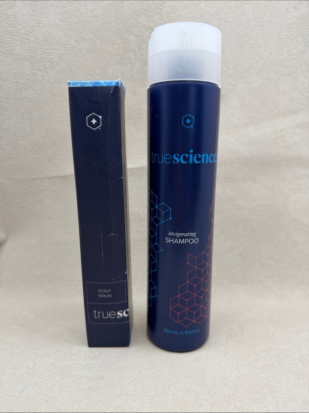 TrueScience Invigorating Shampoo and Scalp Serum NEW SEALED Bundle